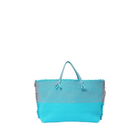 NEW RACHEL COMEY cadiz colorblock tote bag in aqua